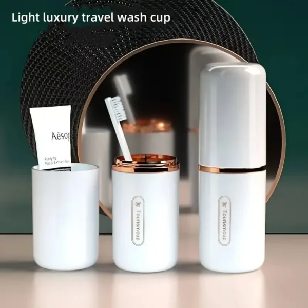 Travel Portable Toothbrush Cup Bathroom Toothpaste Holder Storage Case Box Organizer Travel Toiletries Storage Cup New Creative