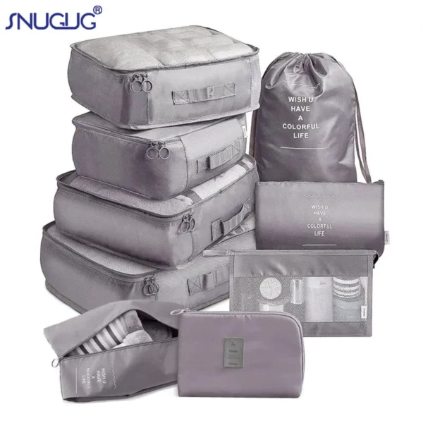 6/8/9pcs/Set Travel Organizer Storage Bags Suitcase Packing Set Storage Cases Luggage Organizer Clothes Bra Shoe Tidy Pouch Bag