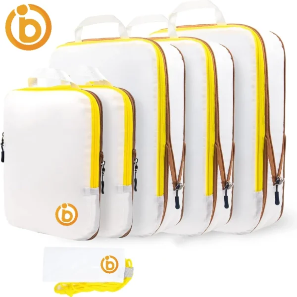 2/6/9 Set Compression Packing Cubes Waterproof Travel Organizer Bags Space-Saving Luggage Storage for Suitcase Travel Essentials