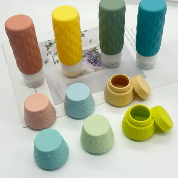 1/4Pcs 30g 100ml Silicone Refillable Lotion Bottling Cream Box Set Cosmetic Shower Gel Portable Travel Wholesale Empty Conatiner