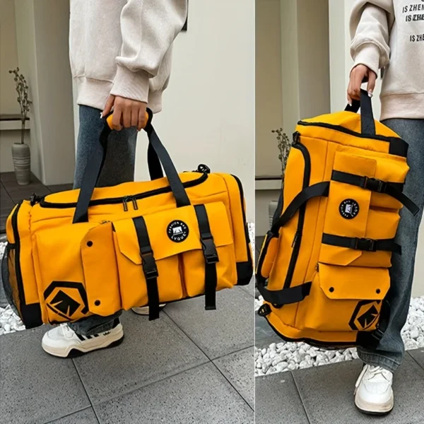 Large-capacity travel backpack, wet and dry separation sports gym bag, independent shoe storage compartment