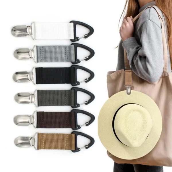 Elastic Hat Clips for Traveling Hanging on Bag Handbag Backpack Luggage for Kids Adults Outdoor Travel Camping Beach Accessories