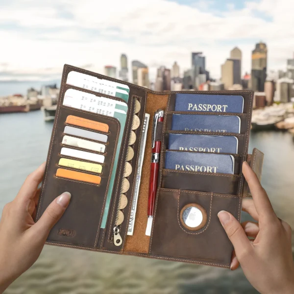 passport wallet travel passport holder Passport pouch cover Car documents cover Customized wallets and cardholders