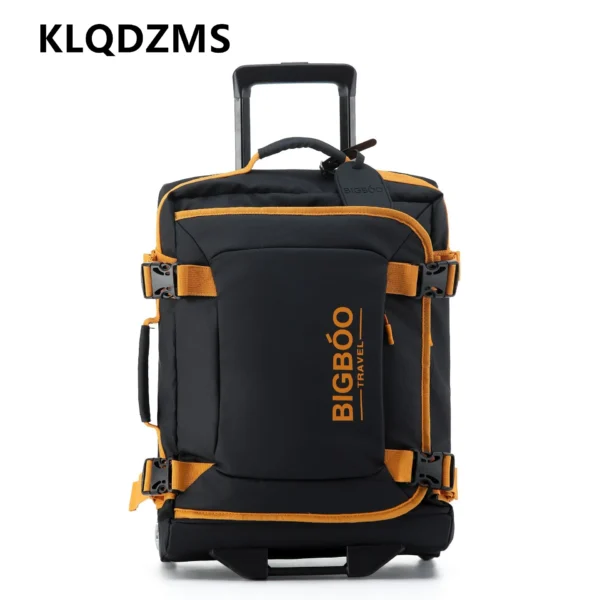 KLQDZMS Suitcase on Wheels Oxford Cloth Boarding Box Large Capacity Trolley Case 20"24"28 Inch Women's Carry-on Travel Luggage