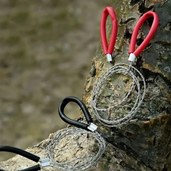 4-strand Stainless Steel Wire Saw Manual Strong Outdoor Camping Survival Tool Mini Portable Hand Steel Wire Saw Emergency Kit