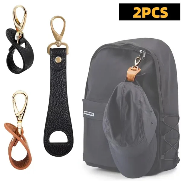 New PU Leather Hat Clip Travel Portable Cap Gloves Storage Buckle Outdoor Duffel Bag Duckbill Hat Clip Travel Bag Hat Companions