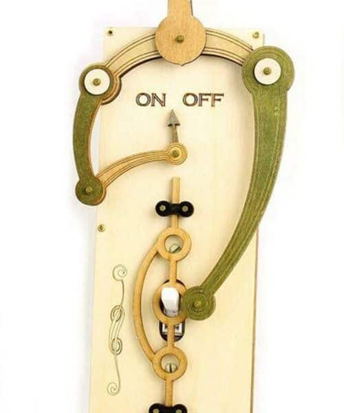 Single Toggle Switch Plate 8001C Natural Wood & Green