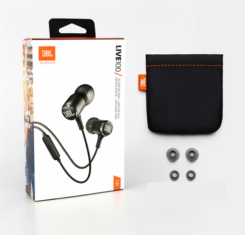 JBL LIVE100 3.5mm Wired Earphones Stereo Sound Line Control